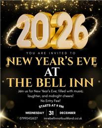 New Year's Eve at The Bell - 31st December 9pm